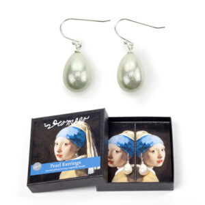 Silver Pearl Earrings - Girl with a Pearl Earring, Vermeer
